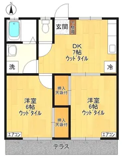 【リバーサイドアイン】【1階】の間取り