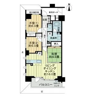 ライオンズ四条烏丸セントマークス【2階】の間取り
