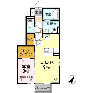福島県福島市鳥谷野字天神【アパート】の間取り