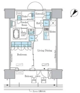 HARUMIFLAG PORT VILLAGE C棟【14階】の間取り