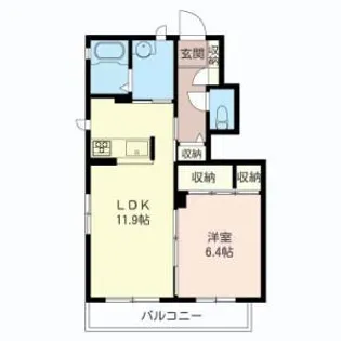 シュシュヴェールA棟【1階】の間取り