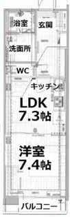 シティコート目黒1号棟【7階】の間取り