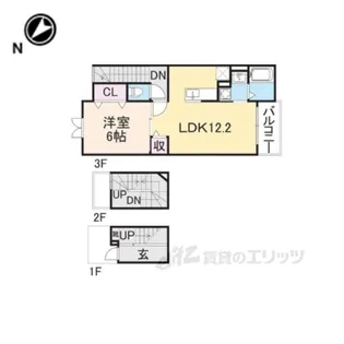 ベルメゾン【3階】の間取り