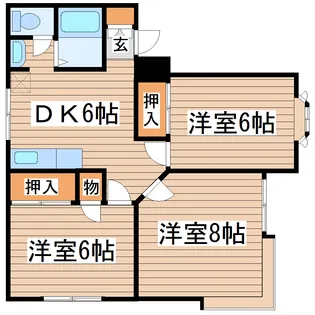 ジュティ壱番館【1階】の間取り