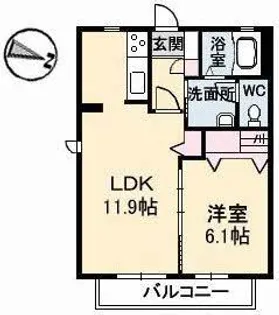 ジョリカII【2階】の間取り
