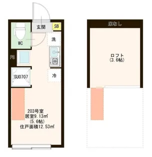 東京都品川区西中延2【アパート】の間取り
