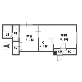パストラーレHIRAGISHI【2階】の間取り