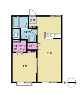 神奈川県川崎市中原区中丸子【アパート】の間取り