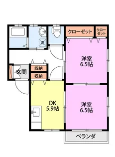 メゾンディアスD【1階】の間取り