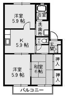 ディアス千原【1階】の間取り