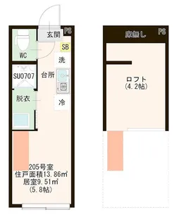 東京都板橋区前野町4【アパート】の間取り