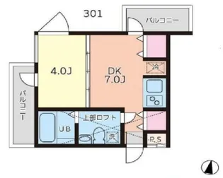 東京都新宿区中井2【マンション】の間取り