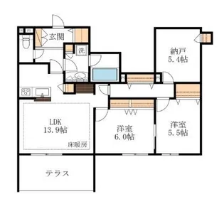 神奈川県川崎市麻生区王禅寺西8【マンション】の間取り