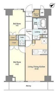 市谷台町坂フロント【7階】の間取り
