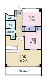 ラ・ミノールII【2階】の間取り