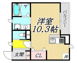 エレガント塚崎【1階】の間取り