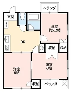 ヴィラアライ成城【1階】の間取り