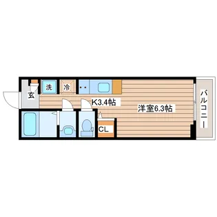 M.Crest【2階】の間取り