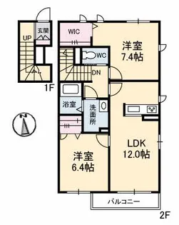 シャーメゾン・クレイン【2階】の間取り