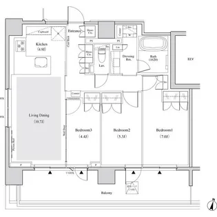 東京都渋谷区代々木3【マンション】の間取り