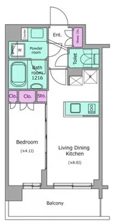 ドゥーエ菊川【1階】の間取り