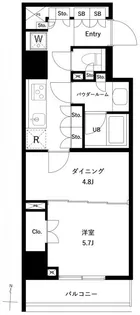 GENOVIA両国VI green veil【7階】の間取り