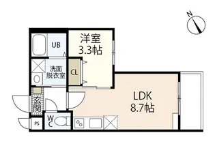 MOVE広本町NORTH【3階】の間取り