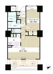 エンブレムコート明石町【4階】の間取り