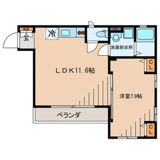 M・Nマンション【1階】の間取り