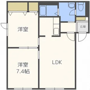 ビオス233 I【1階】の間取り