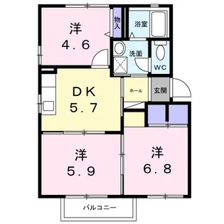 プライマリー薗元【2階】の間取り