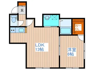 レストヒルズ北32【1階】の間取り