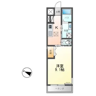 コンフォール佐和【1階】の間取り