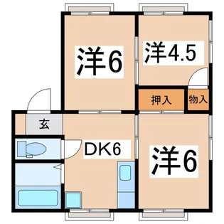 コーポ三神B【2階】の間取り