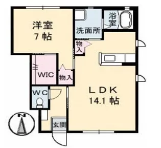 シャーメゾンBe’se【1階】の間取り