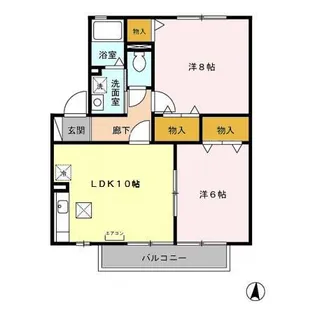 セジュール・ラフィネ A/B【1階】の間取り