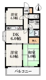 シーダンハイツ道楽橋【1階】の間取り