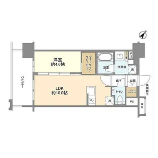 オープンレジデンシア渡辺通南【10階】の間取り