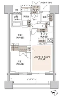 ザ・パークハウス本郷【5階】の間取り