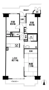 エクレール岩槻壱番館【10階】の間取り