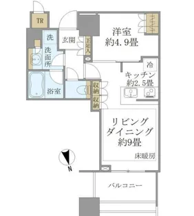 白金ザ スカイ EAST【17階】の間取り