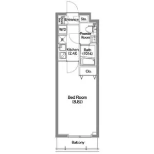 メディオ月島【3階】の間取り