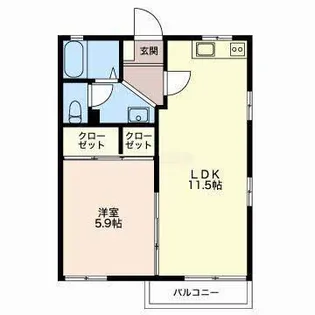 リンピアA【2階】の間取り