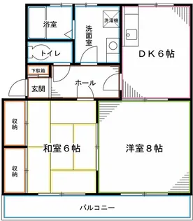 第2スカイハイツ日吉【1階】の間取り