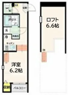 ハーモニーテラス長町V【1階】の間取り