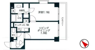 ローズパティオ【4階】の間取り