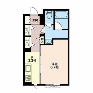 ガーデンコート悠【1階】の間取り