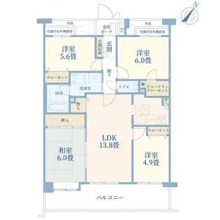ライオンズガーデンひばりが丘学園町【2階】の間取り