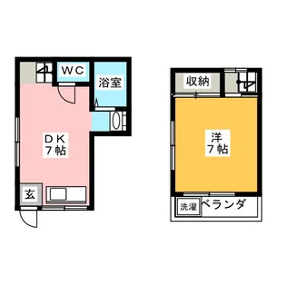 アイエスハウス【1階】の間取り