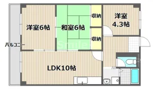 レジデンス十和【1階】の間取り
